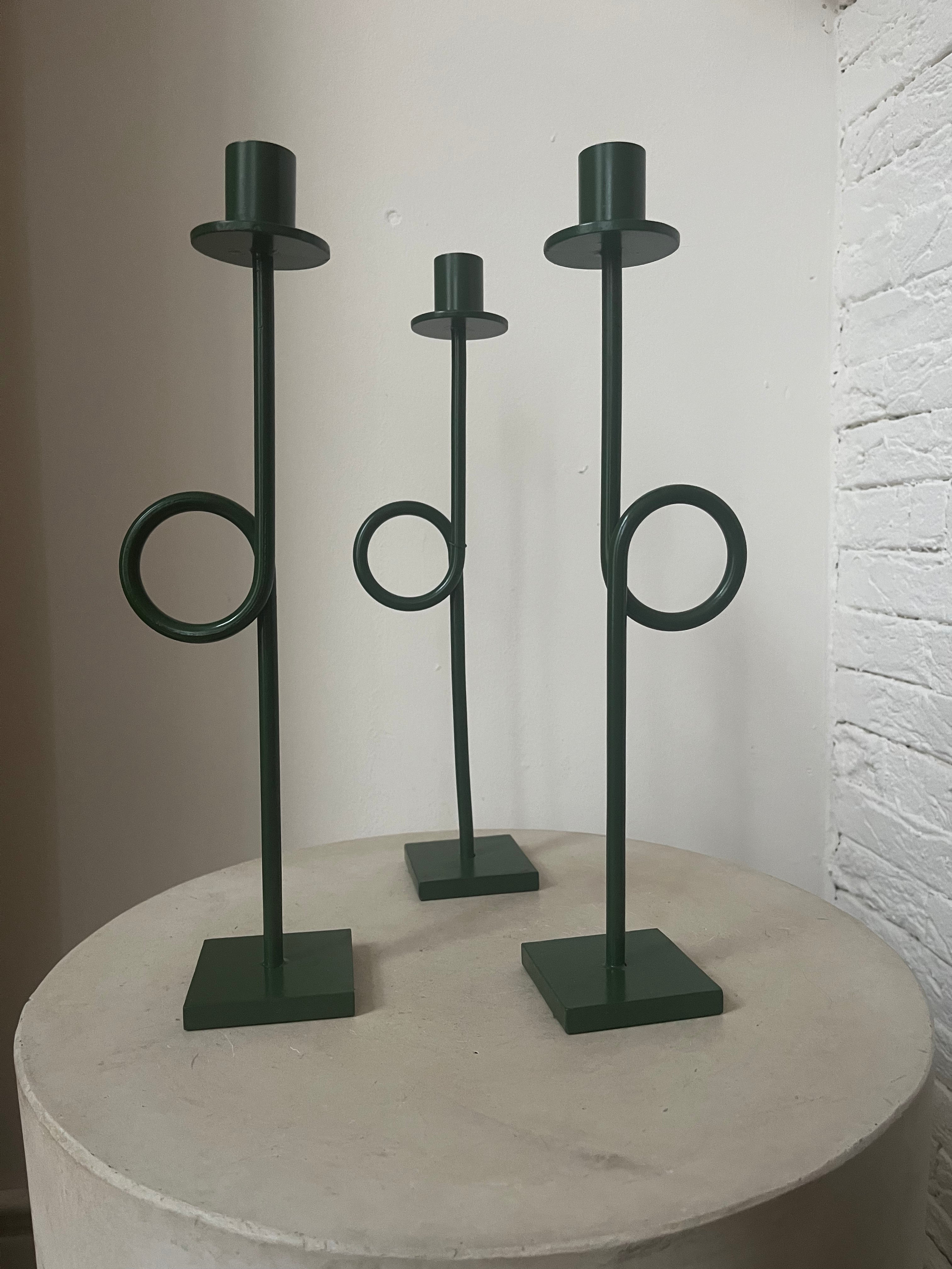 SET OF CANDLEHOLDERS