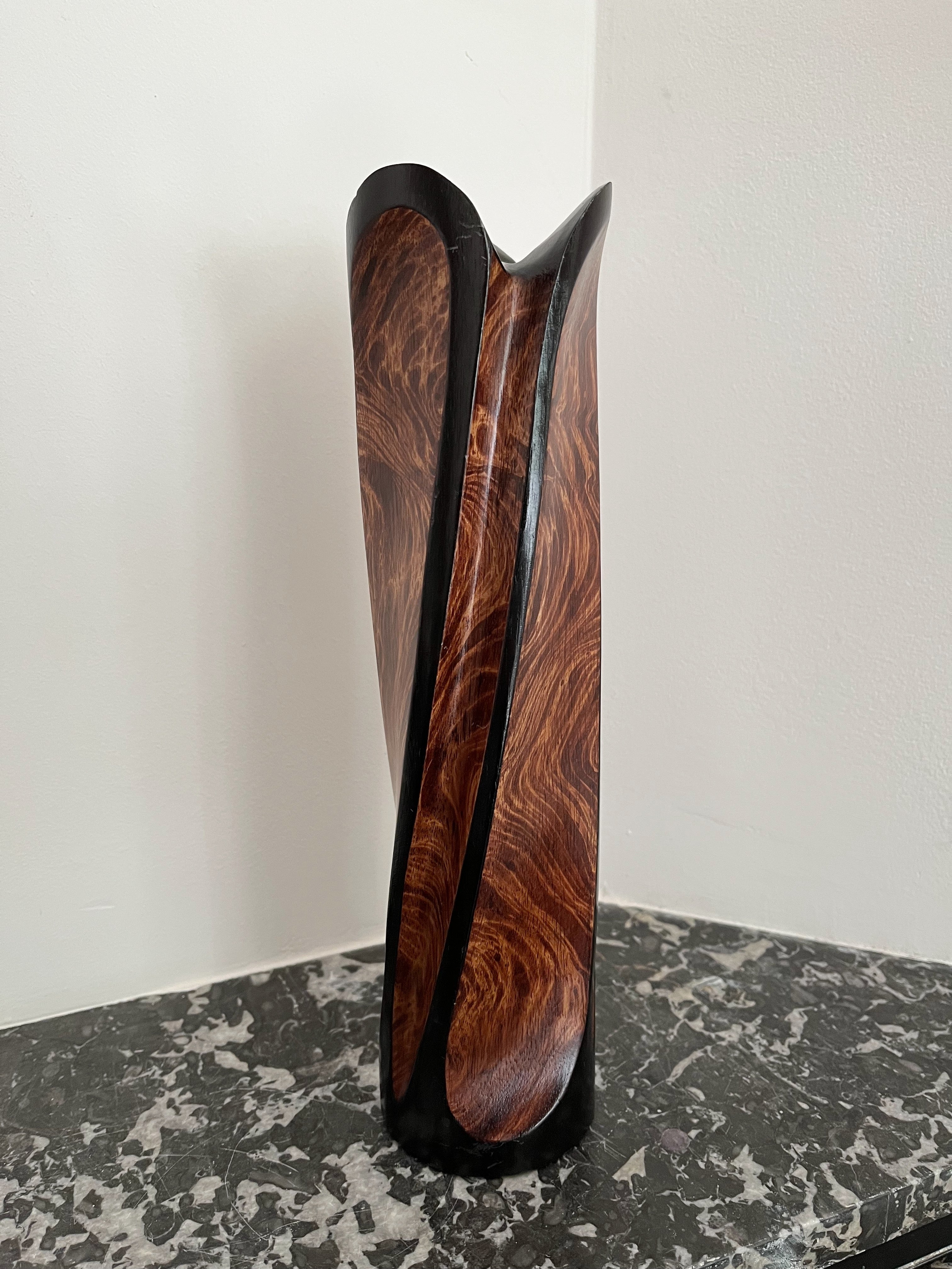 WOODEN VASE