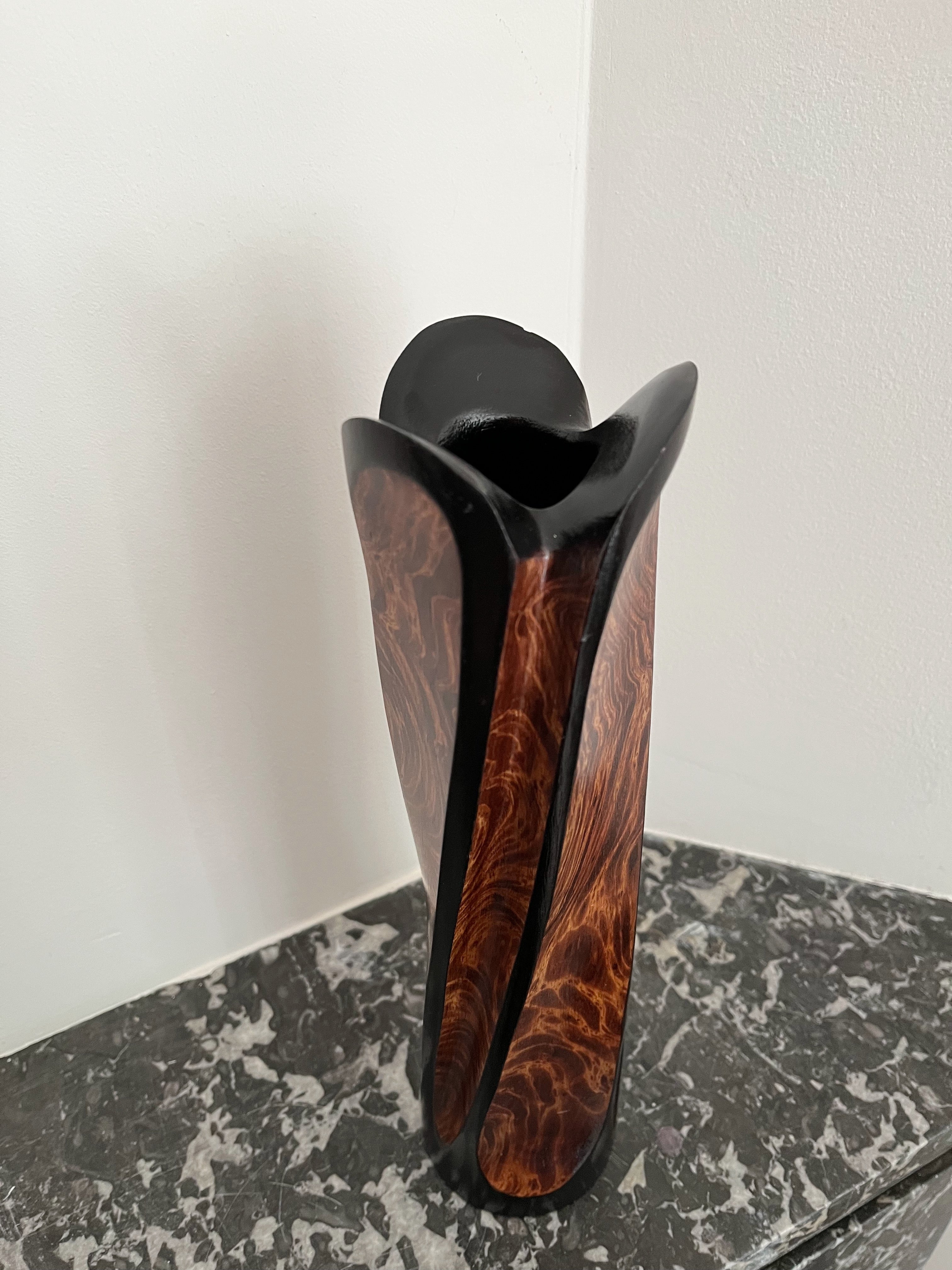 WOODEN VASE