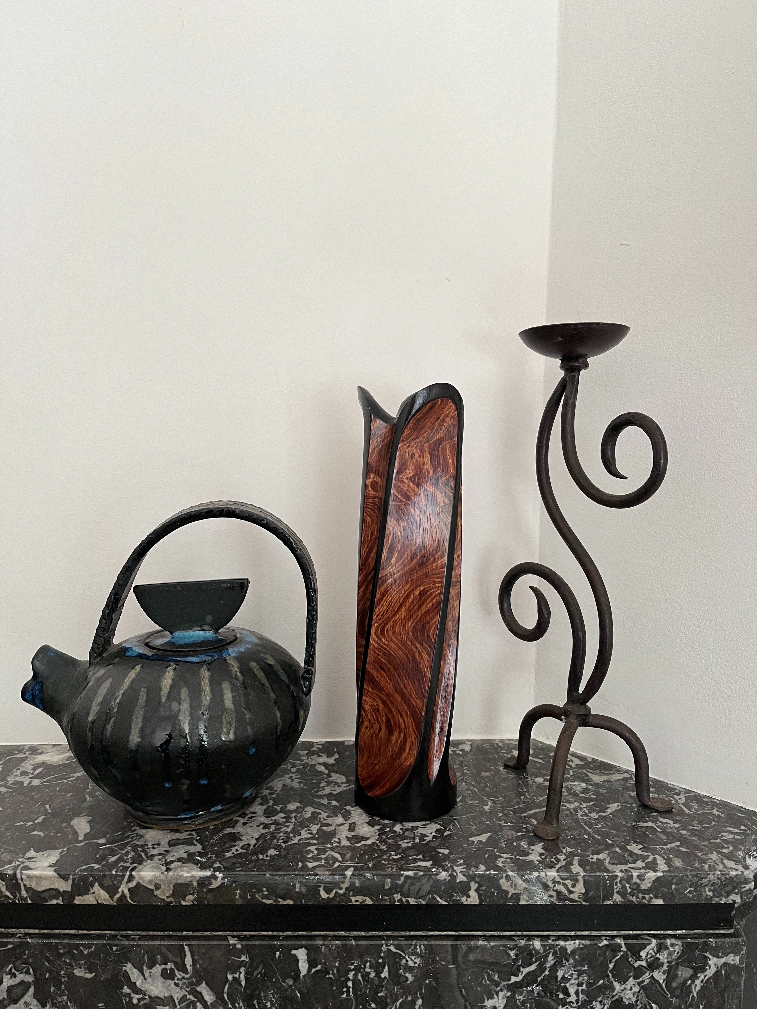 WOODEN VASE