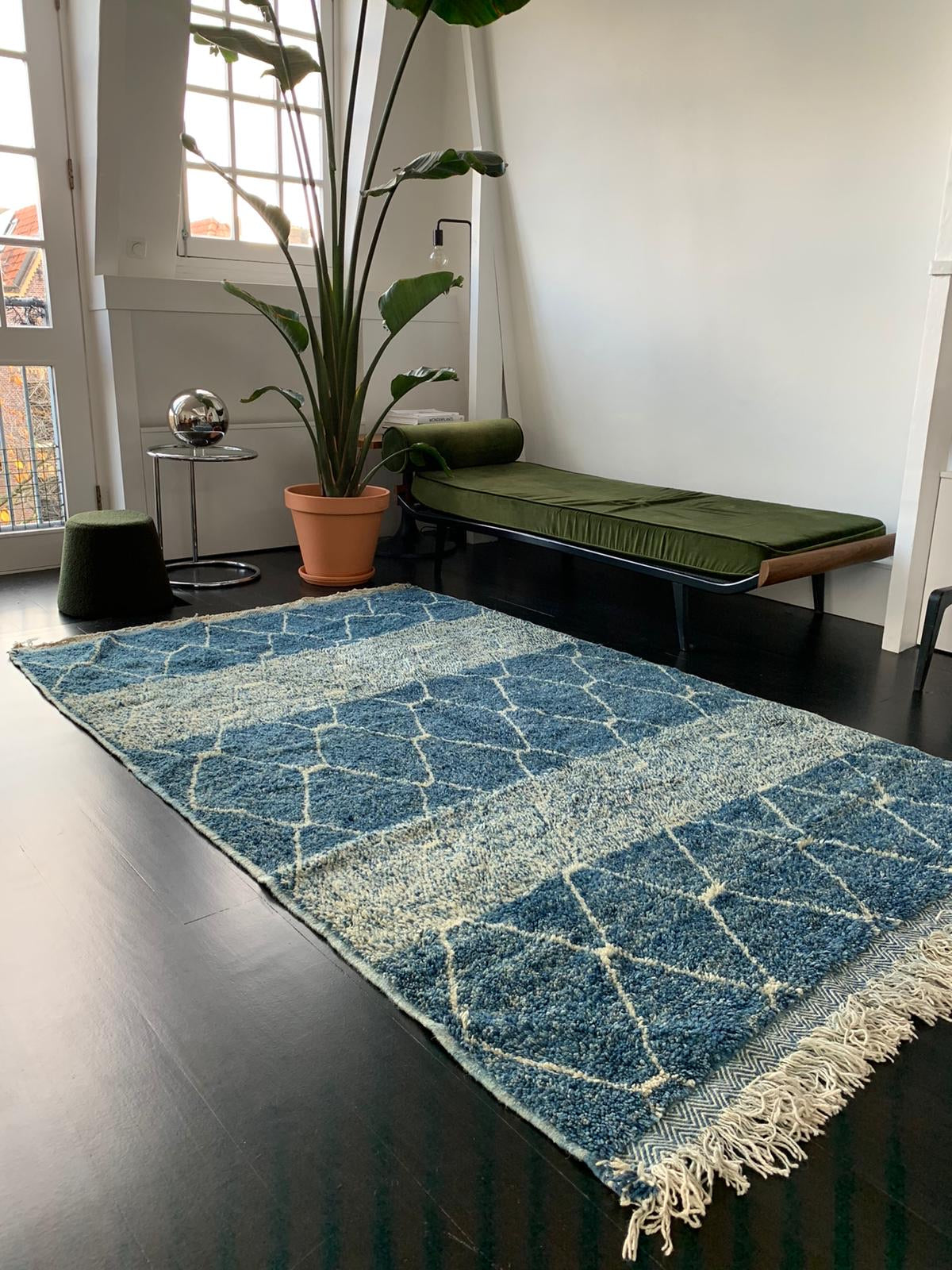 UNIQUE BENI OUARAIN RUG INDIGO BLUE