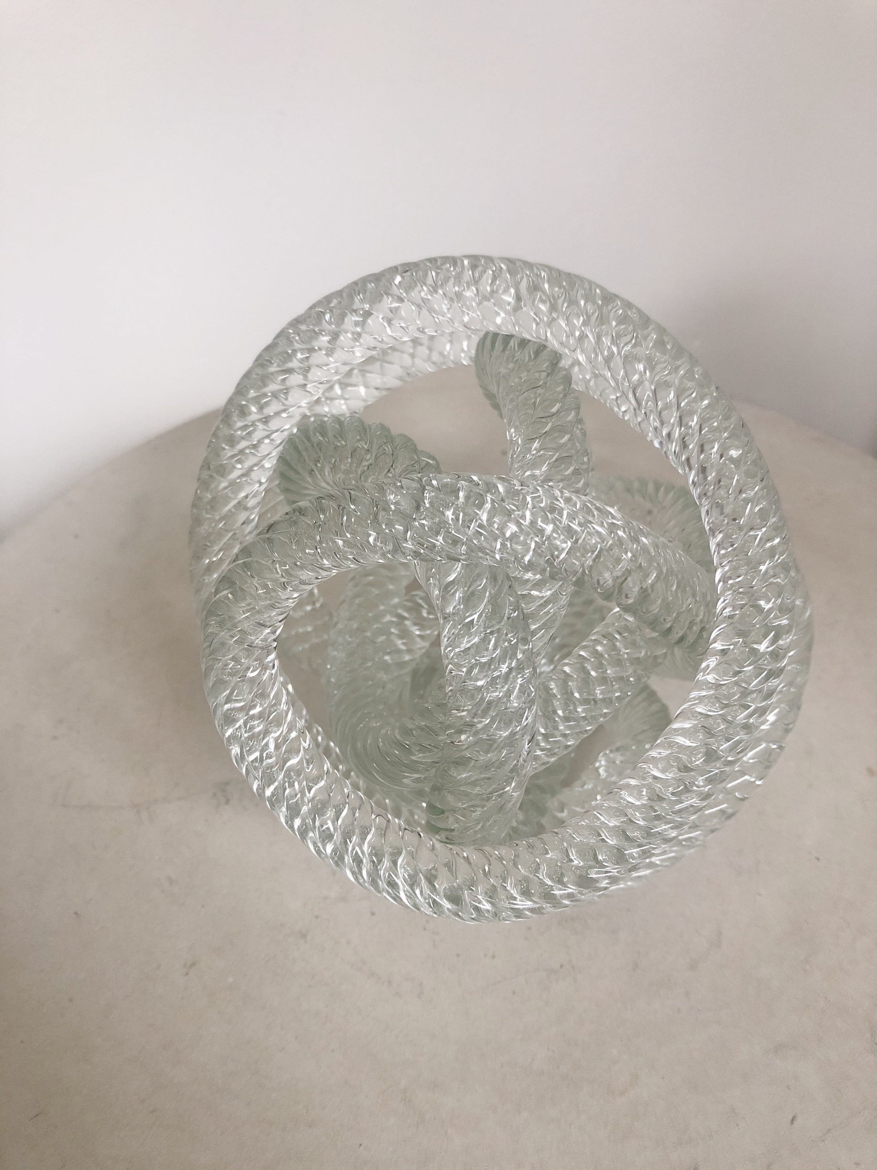 GLASS KNOT SCULPTURE