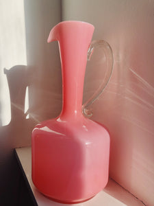PINK GLASS DECANTER
