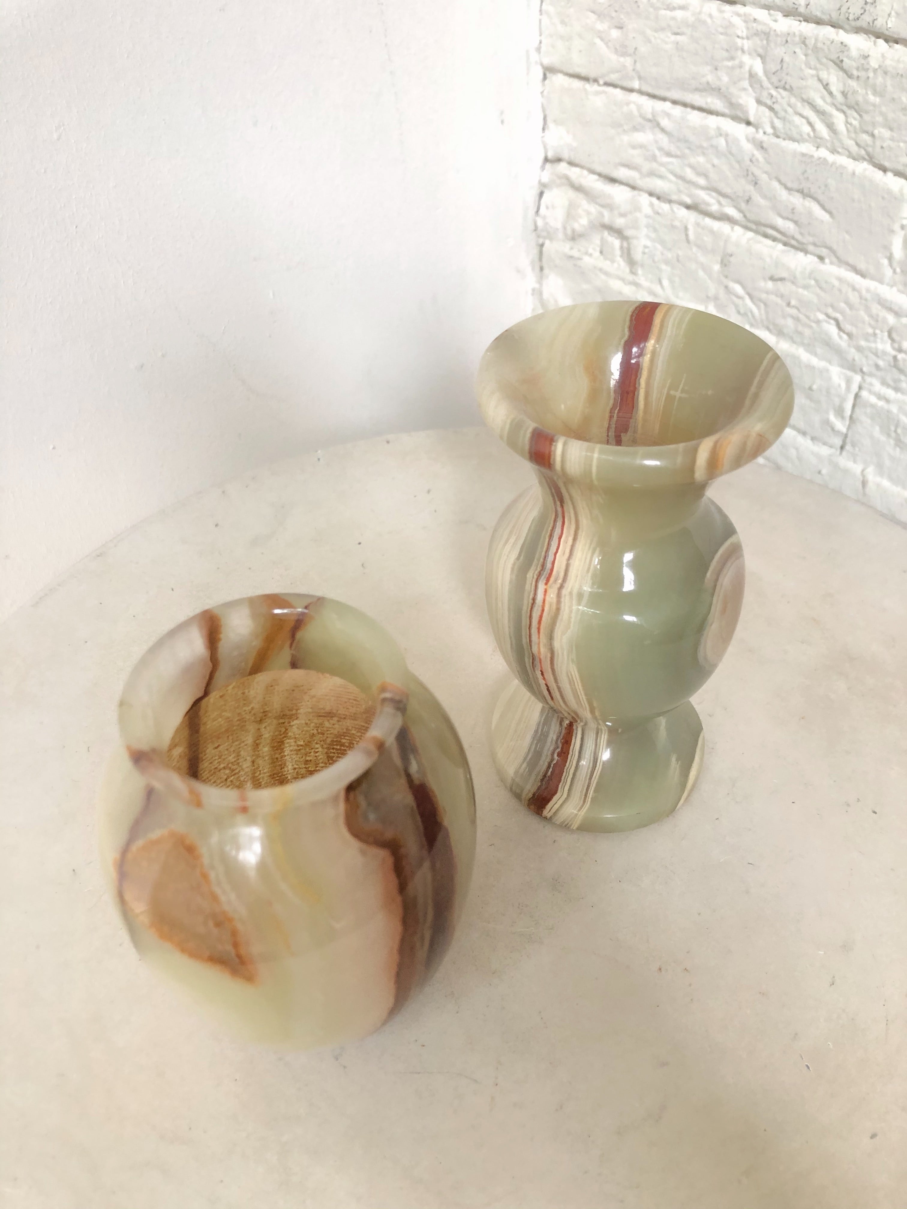 STONE VASE DUO