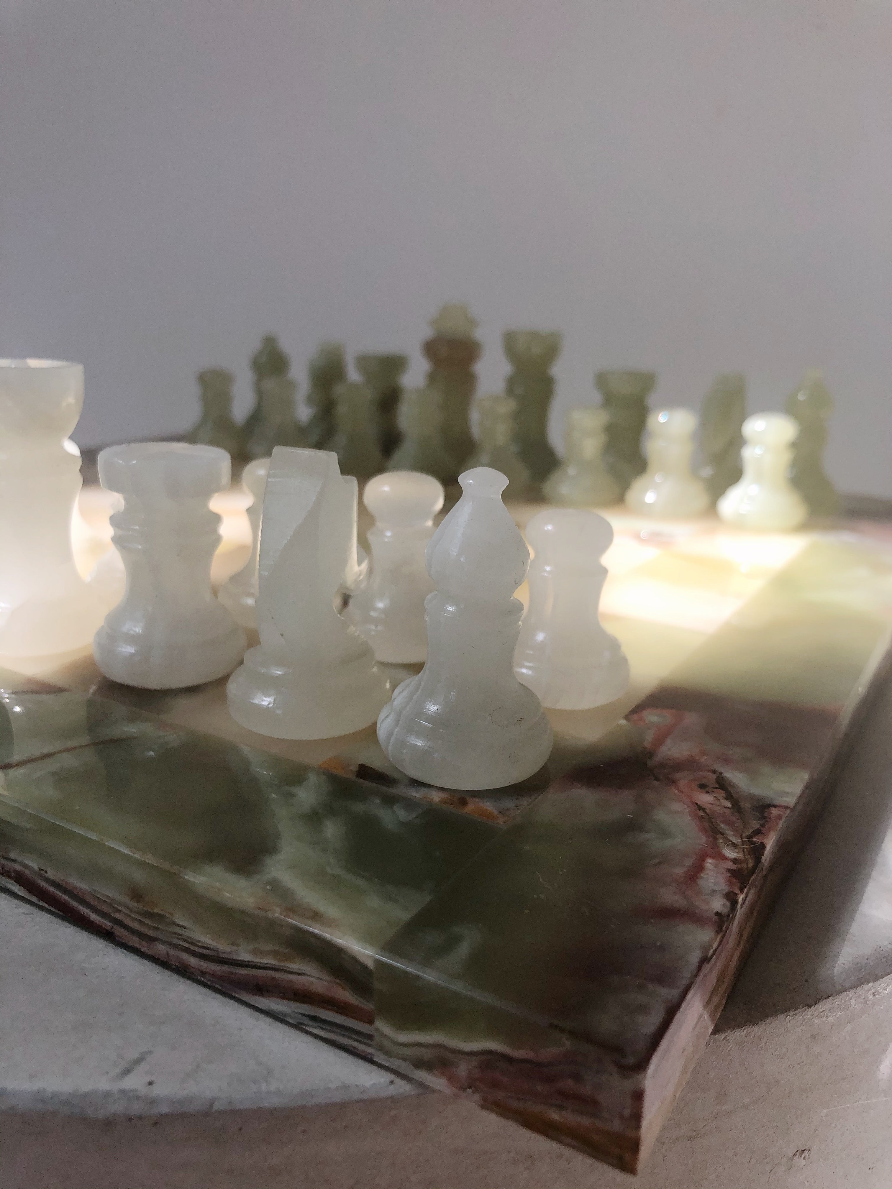 VINTAGE NATURAL STONE CHESSBOARD
