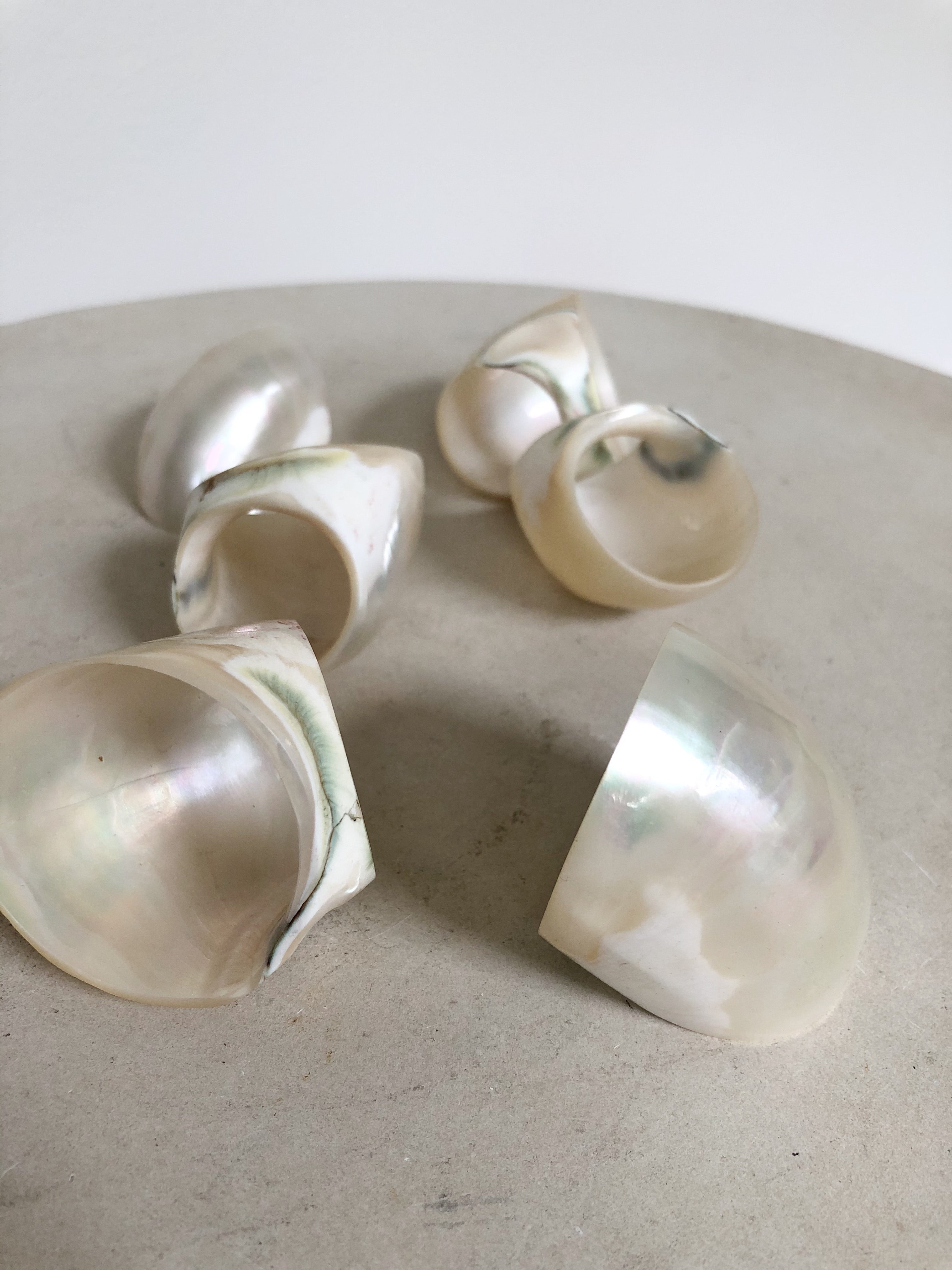 MOTHER OF PEARL NAPKIN HOLDERS