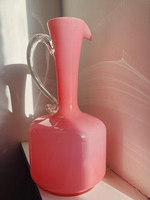 PINK GLASS DECANTER