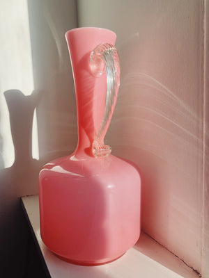 PINK GLASS DECANTER