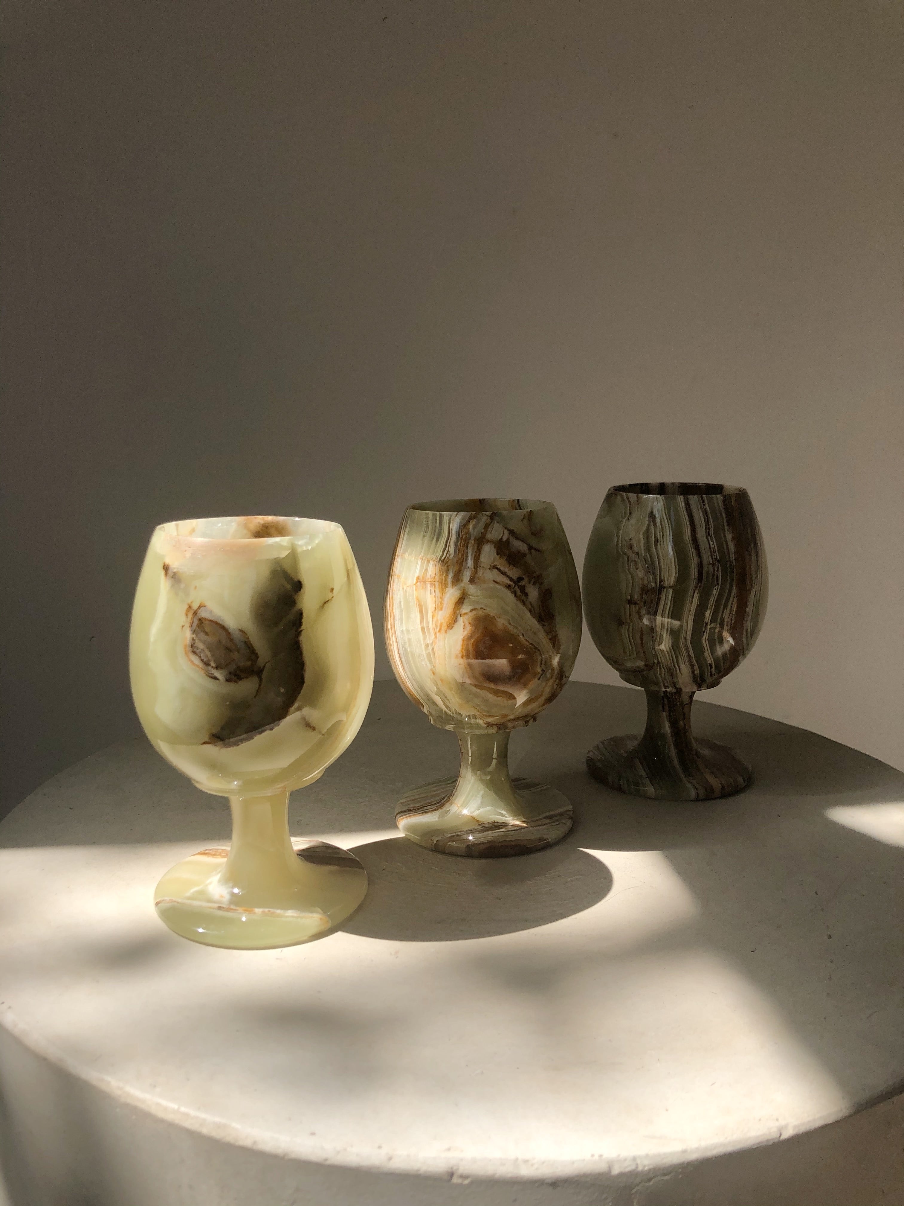 NATURAL STONE GOBLETS