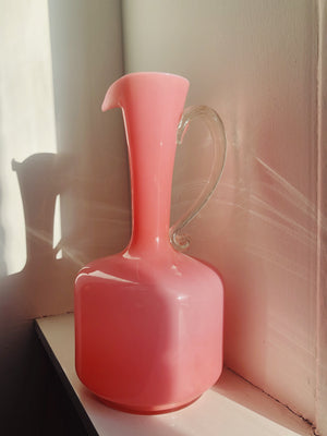 PINK GLASS DECANTER